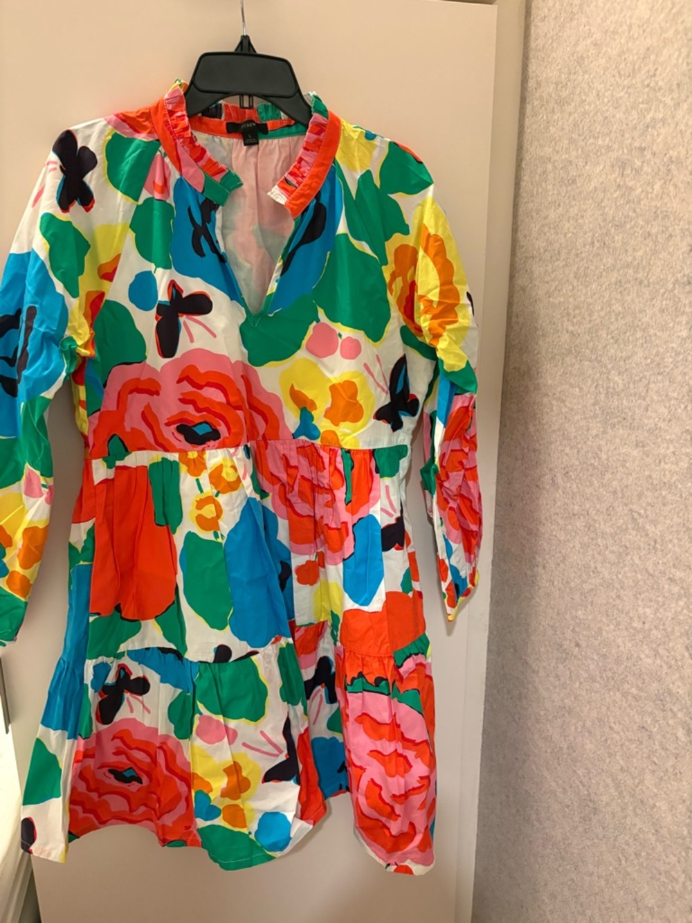 J. Crew Tiered Popover in Ratti Floral Print. Size Large. Like New.